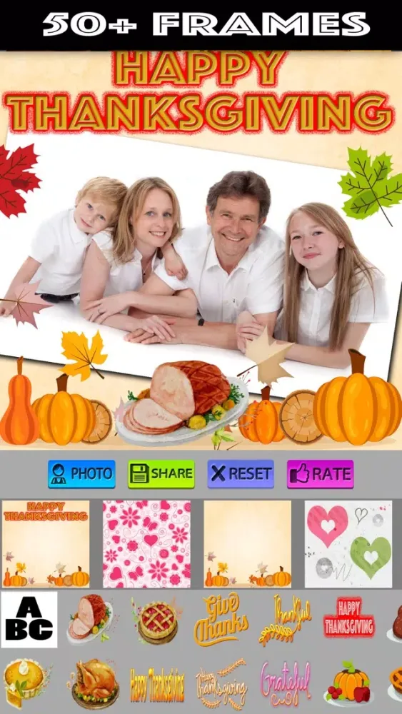 Ảnh chụp màn hình của Thanksgiving Picture Frames