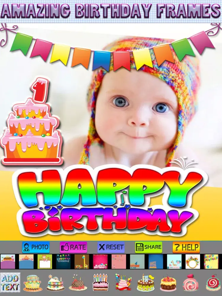 Happy Birthday Posters and Stickers iPad  স্ক্রিনশট