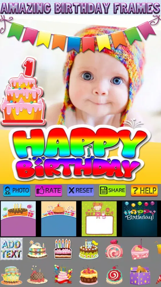 Happy Birthday Posters and Stickers স্ক্রিনশট