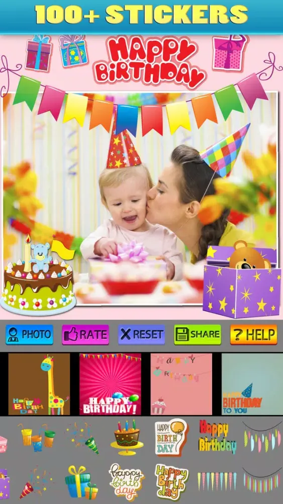 Happy Birthday Posters and Stickers স্ক্রিনশট