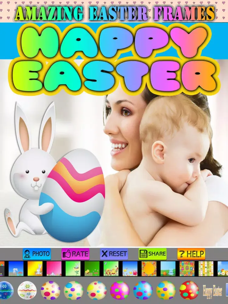 Happy Easter Frames and Stickers iPad  স্ক্রিনশট
