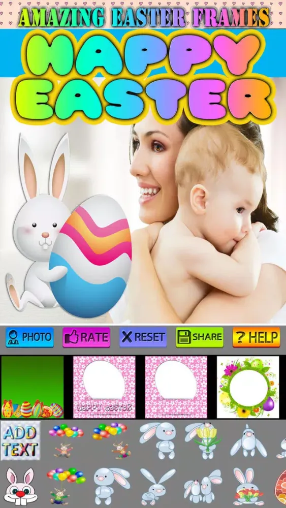 Happy Easter Frames and Stickers স্ক্রিনশট