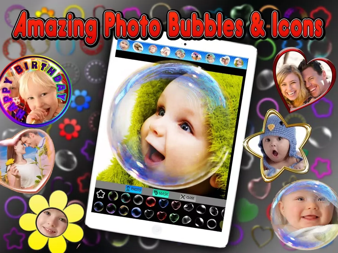 Captures d'écran de Photo Frames and Bubbles iPad 