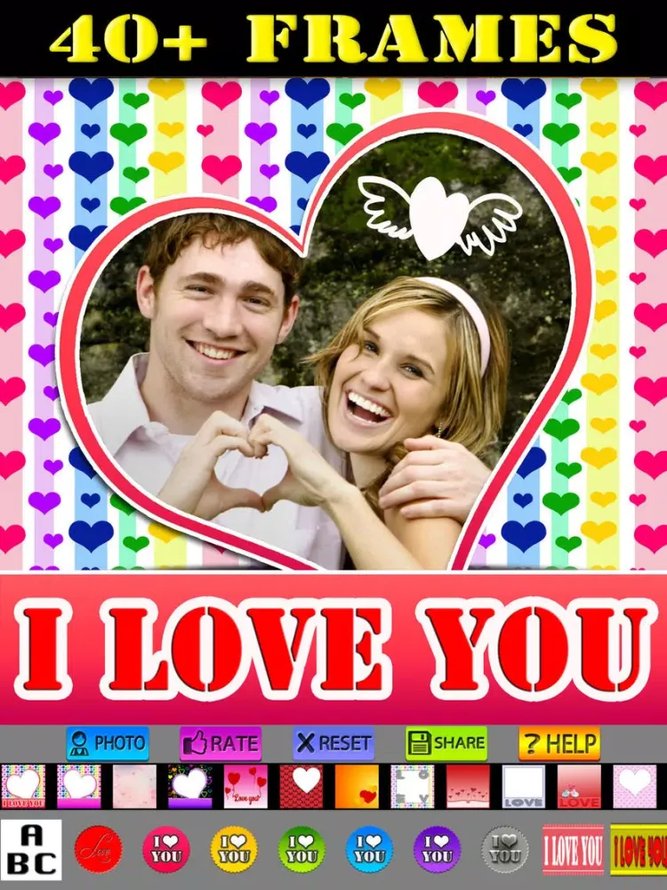 Screenshot di I Love You Photo Frames and Labels iPad 