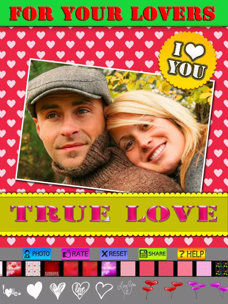 Screenshot di I Love You Photo Frames and Labels iPad 