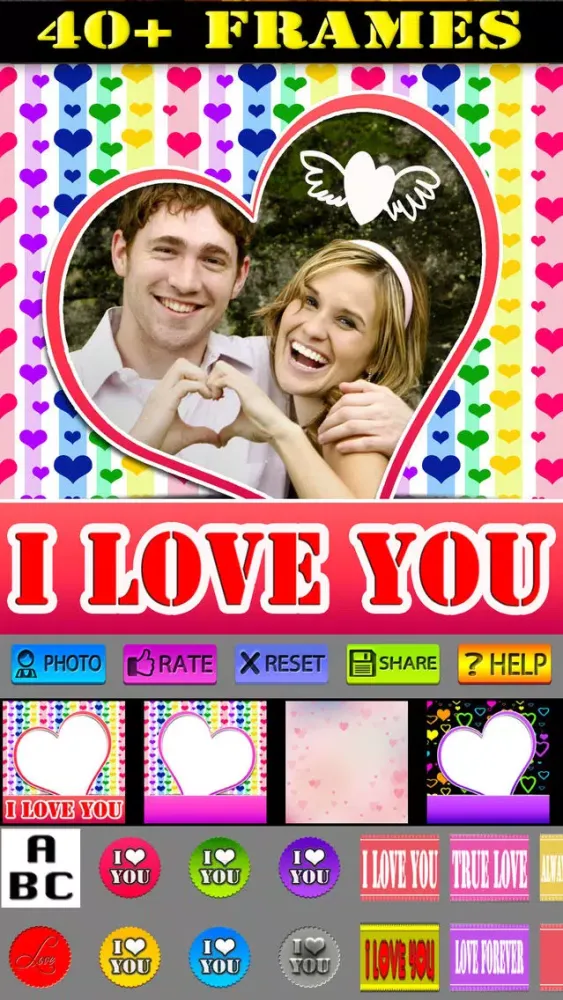 Screenshot di I Love You Photo Frames and Labels