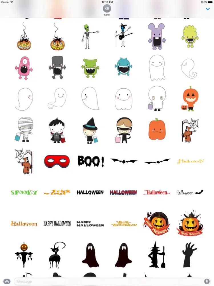 Скриншоты Halloween Stickers and Labels iPad 