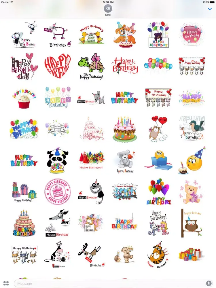 Capturas de pantalla de Birthday Stickers and Smiley for iMessage iPad 