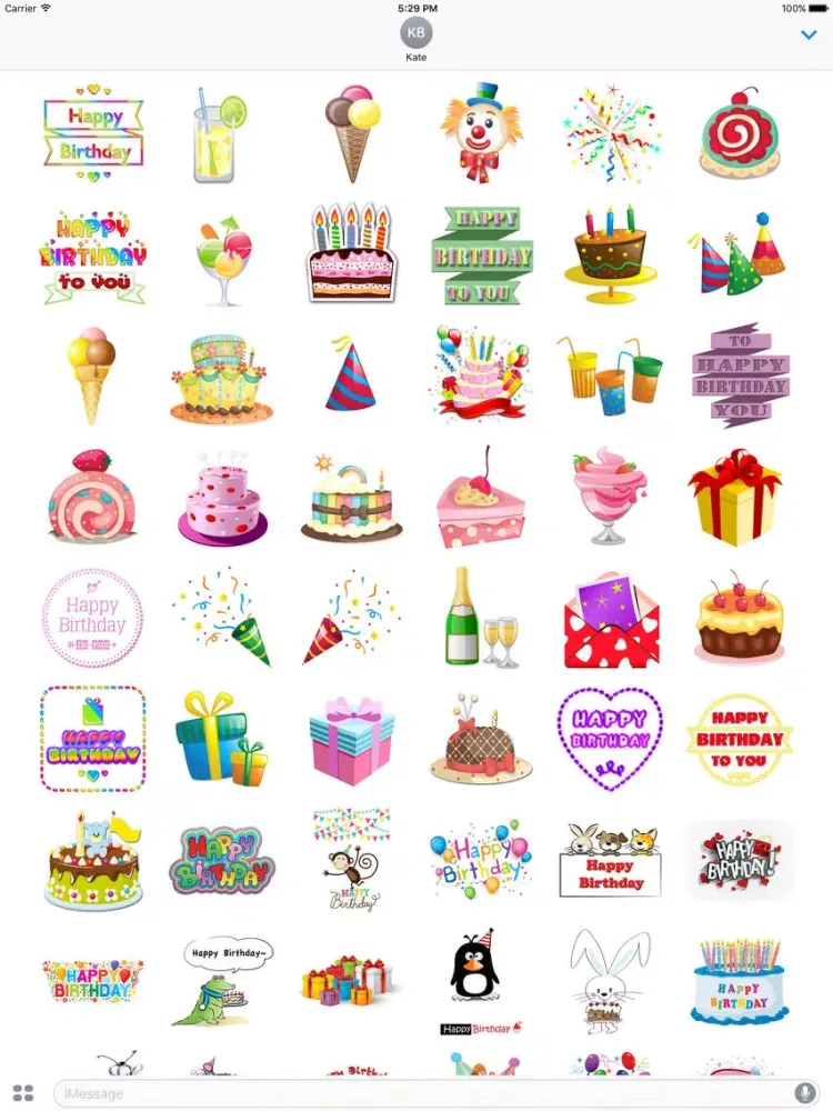 Capturas de pantalla de Birthday Stickers and Smiley for iMessage iPad 