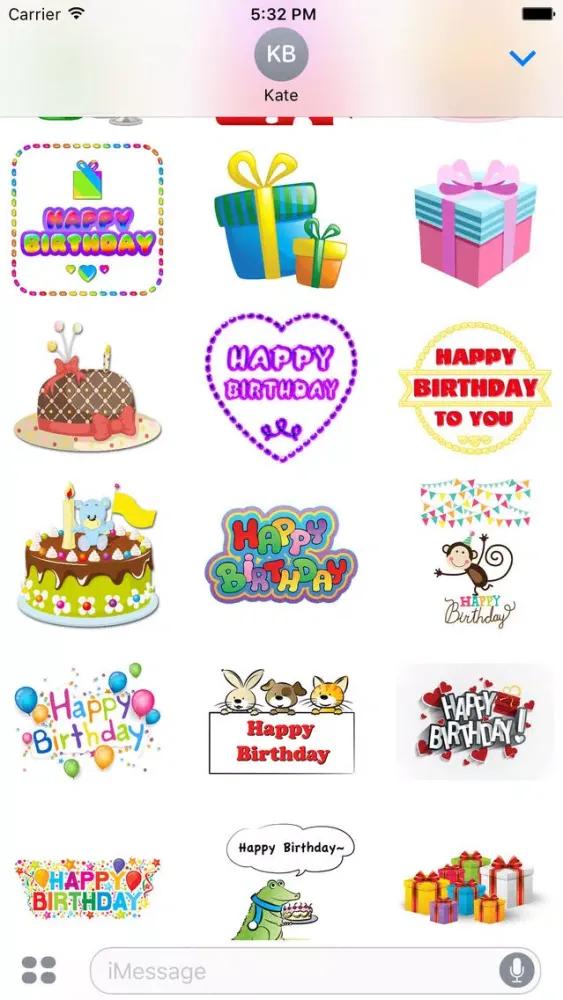 Capturas de pantalla de Birthday Stickers and Smiley for iMessage