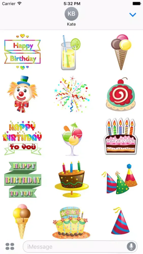 Capturas de pantalla de Birthday Stickers and Smiley for iMessage