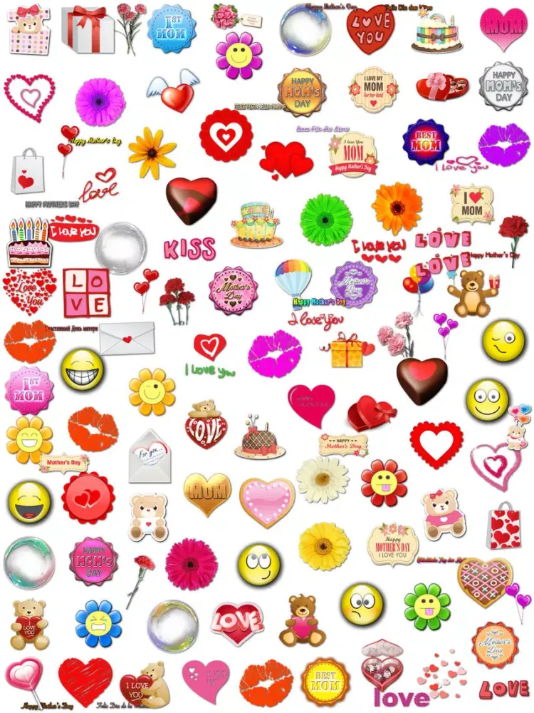 Mother's Day Stickers Pack for iMessage iPad 应用截图