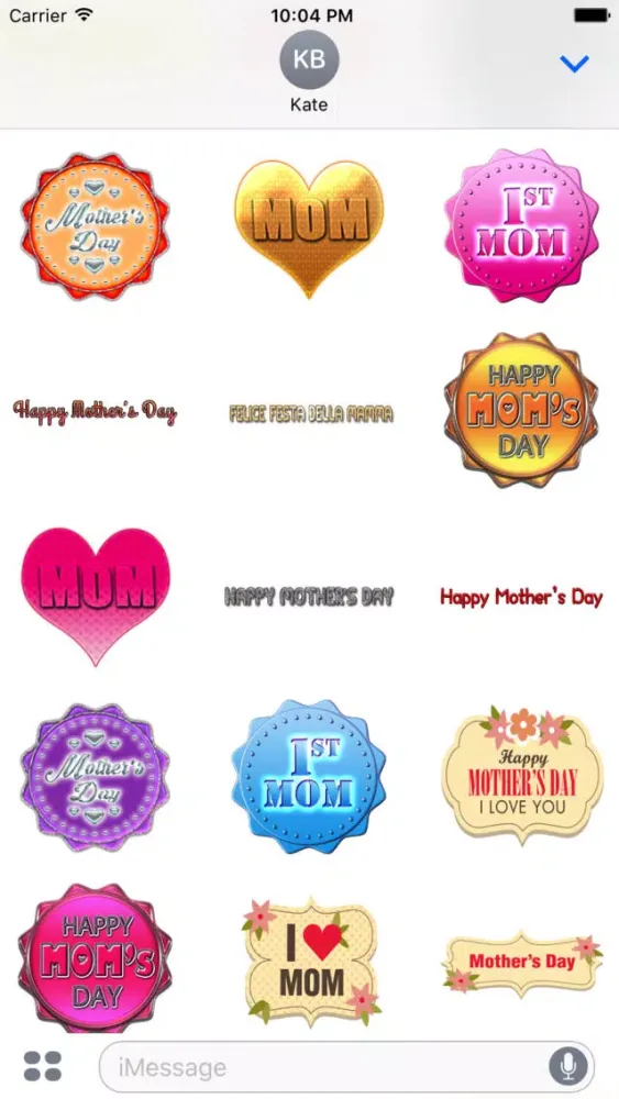 Mother's Day Stickers Pack for iMessage应用截图