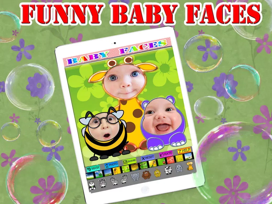 Baby Faces Photo Frames and Stickers iPad  سکرین شاٹس