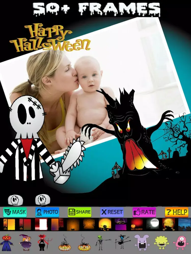 Happy Halloween Cards and Frames iPad  Ekran Görüntüleri