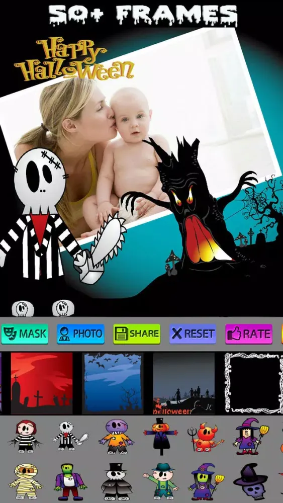 Happy Halloween Cards and Frames Ekran Görüntüleri