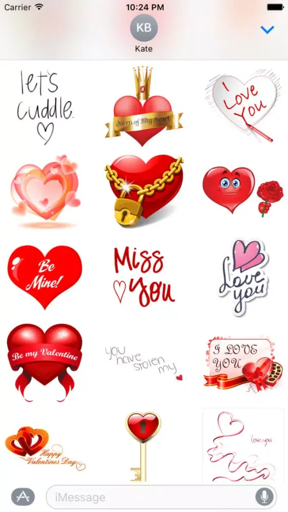 Love Stickers and Emoticons for iMessage स्क्रीनशॉट