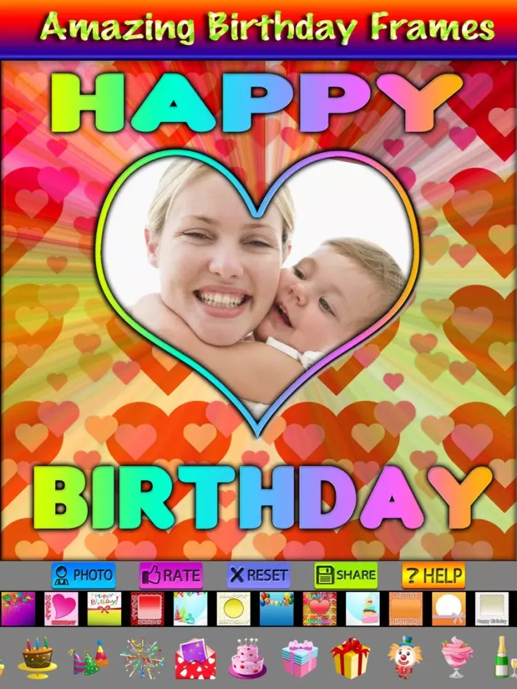 Ảnh chụp màn hình của Birthday Frames and Stickers iPad 