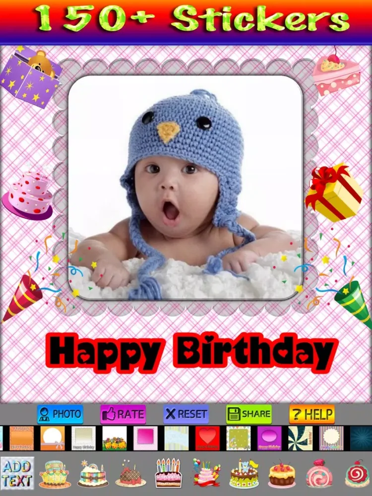 Ảnh chụp màn hình của Birthday Frames and Stickers iPad 