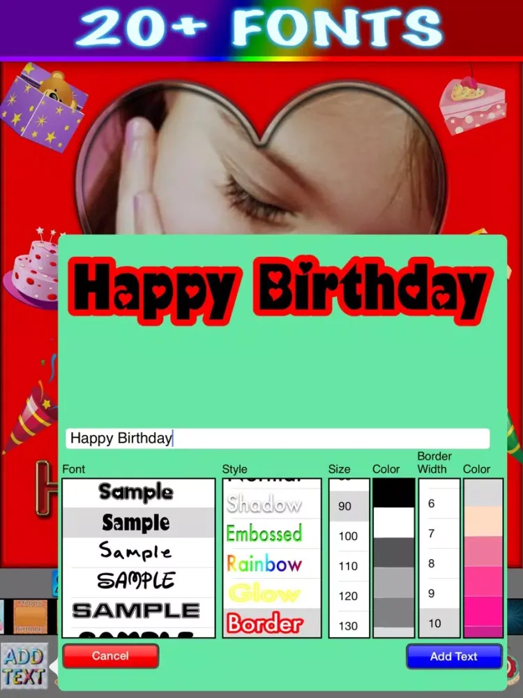 Ảnh chụp màn hình của Birthday Frames and Stickers iPad 