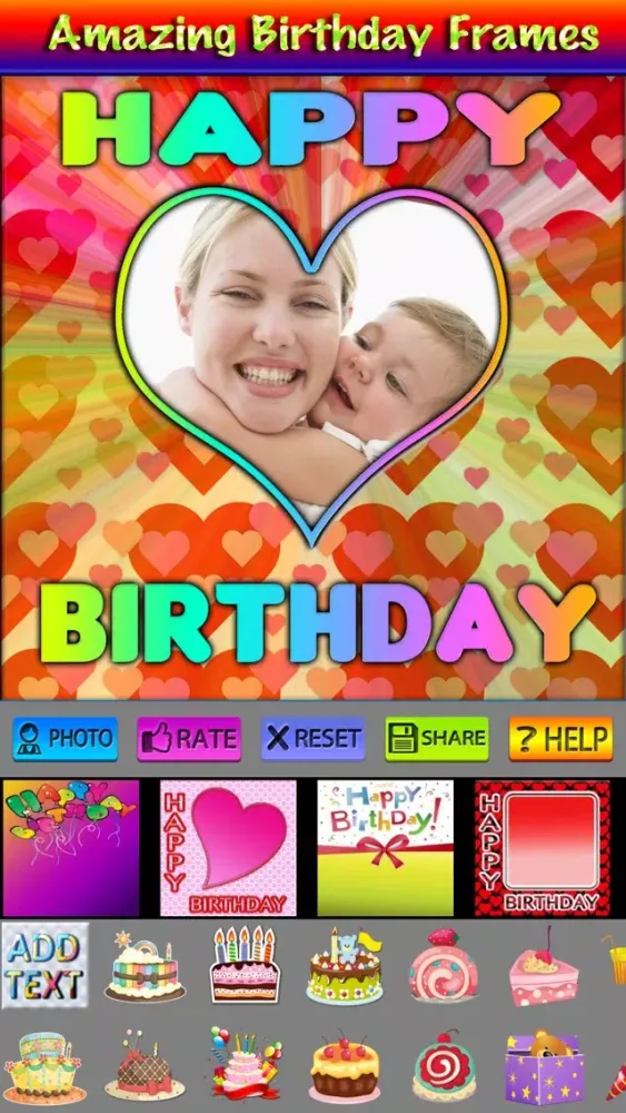 Ảnh chụp màn hình của Birthday Frames and Stickers