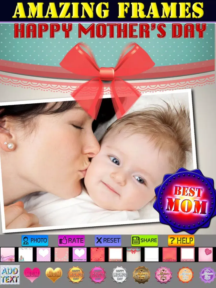 Ảnh chụp màn hình của Mother's Day Frame and Sticker iPad 
