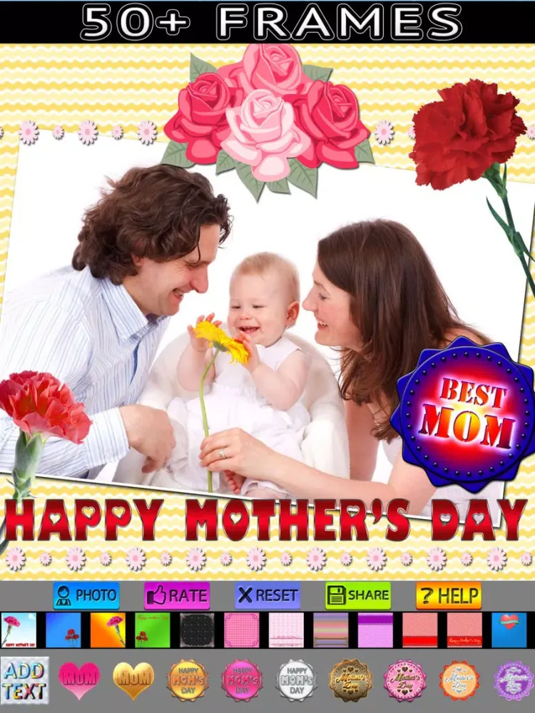 Ảnh chụp màn hình của Mother's Day Photo Frames and Posters iPad 