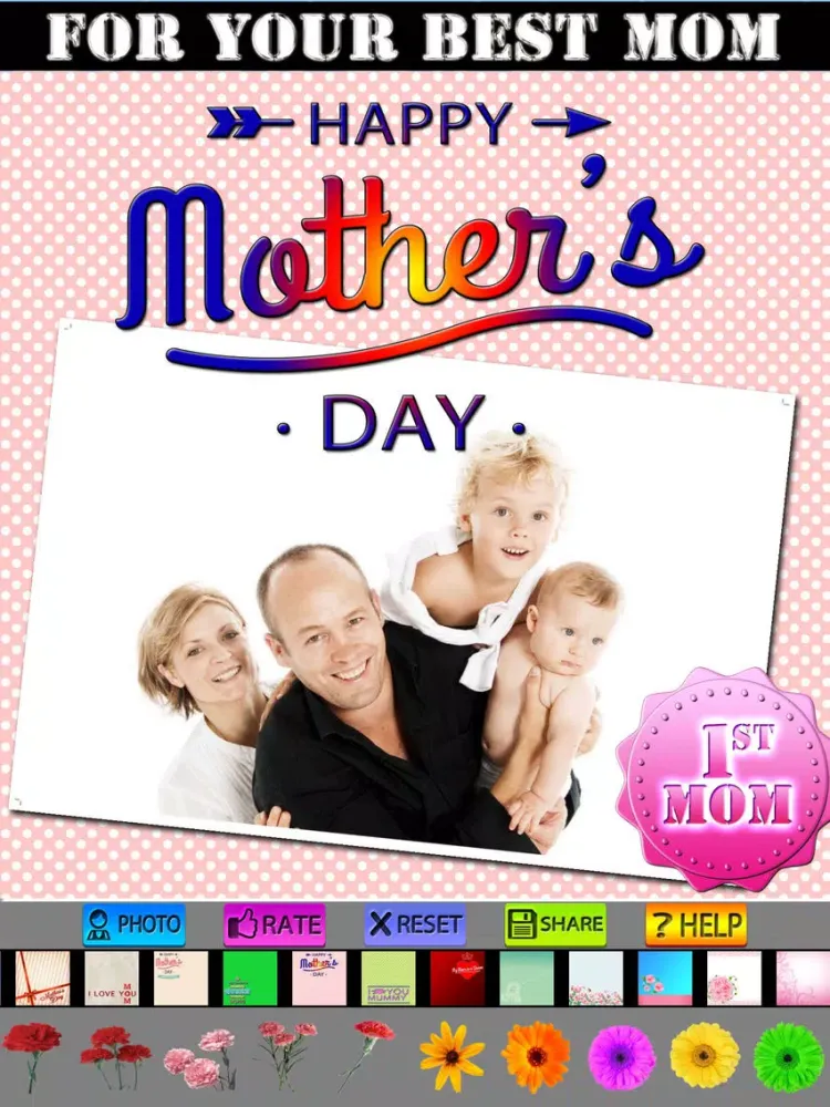Ảnh chụp màn hình của Mother's Day Photo Frames and Posters iPad 