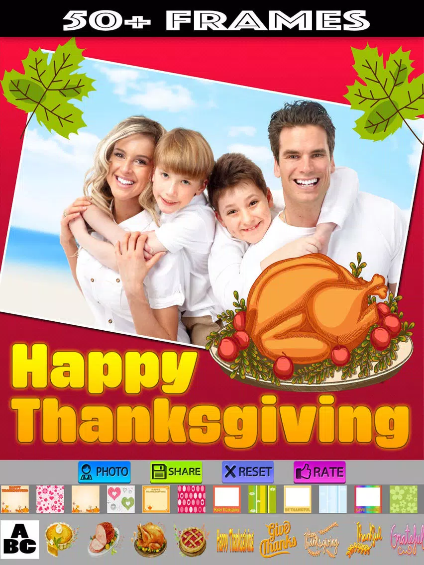 ภาพหน้าจอของ Happy Thanksgiving Picture Frames iPad 