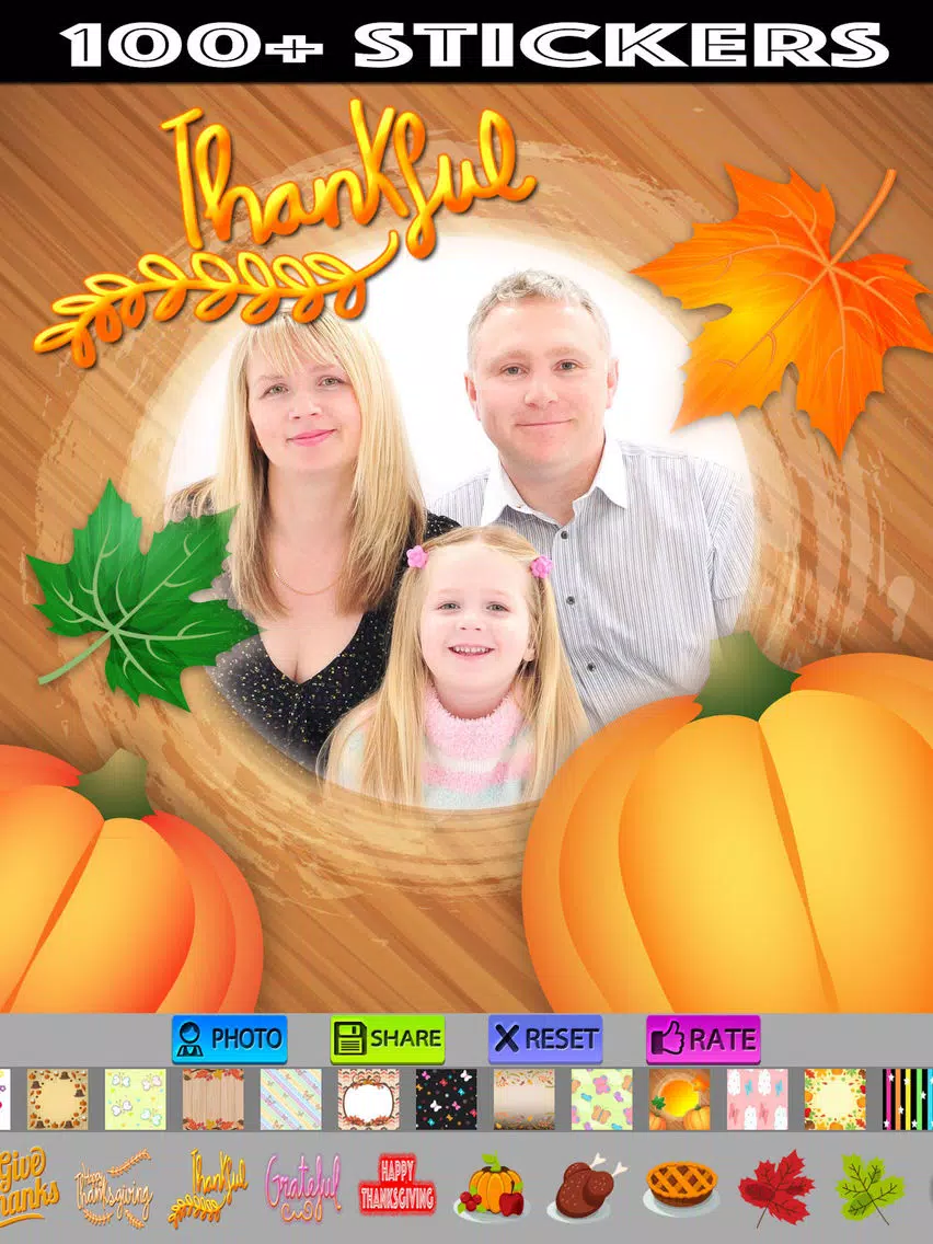 ภาพหน้าจอของ Happy Thanksgiving Picture Frames iPad 