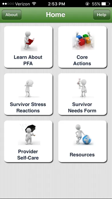 PFA Mobile Screenshots