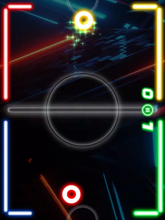 Tangkapan layar Glow Hockey Neon Challenge iPad 