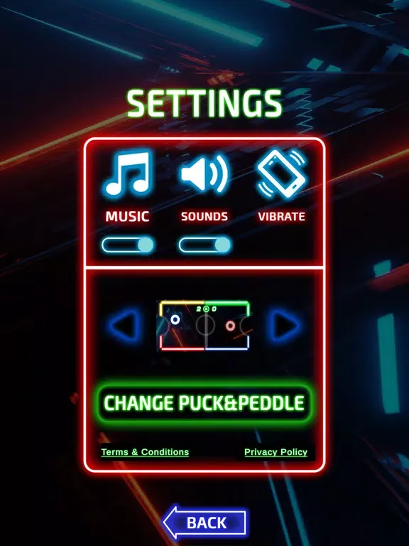Tangkapan layar Glow Hockey Neon Challenge iPad 