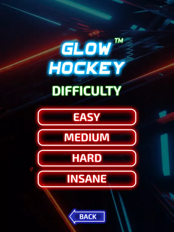 Tangkapan layar Glow Hockey Neon Challenge iPad 