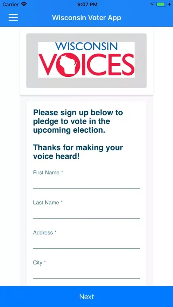 Wisconsin Voter App স্ক্রিনশট