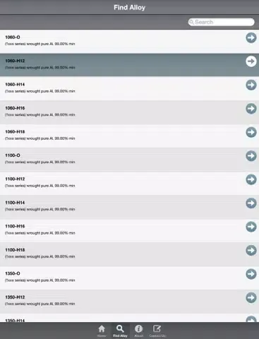 Zrzuty ekranu Aluminum Quick Reference iPad 