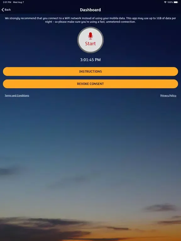 Zrzuty ekranu Sleep Study iPad 