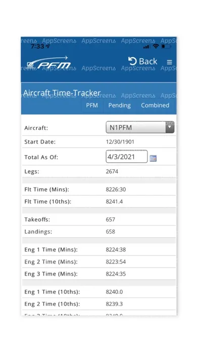 ภาพหน้าจอของ PFM Mobile App v2
