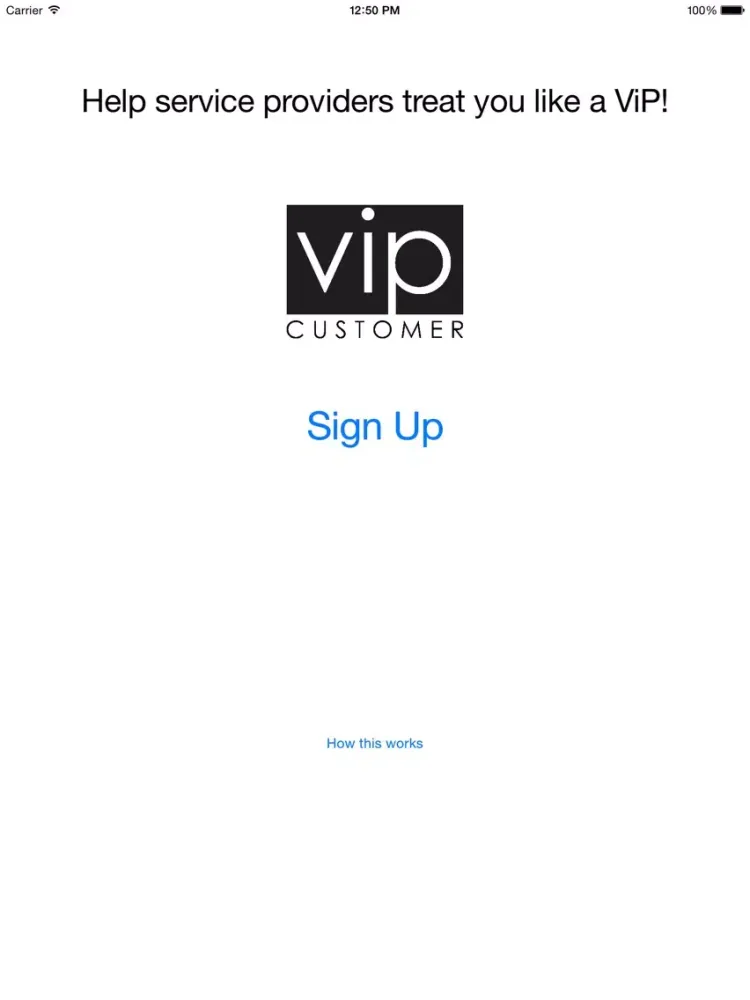 ViP Customer iPad  スクリーンショット
