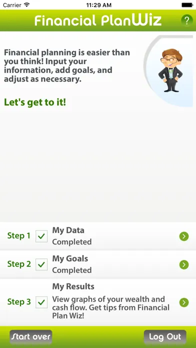 Personal Financial Plan Wiz Screenshots
