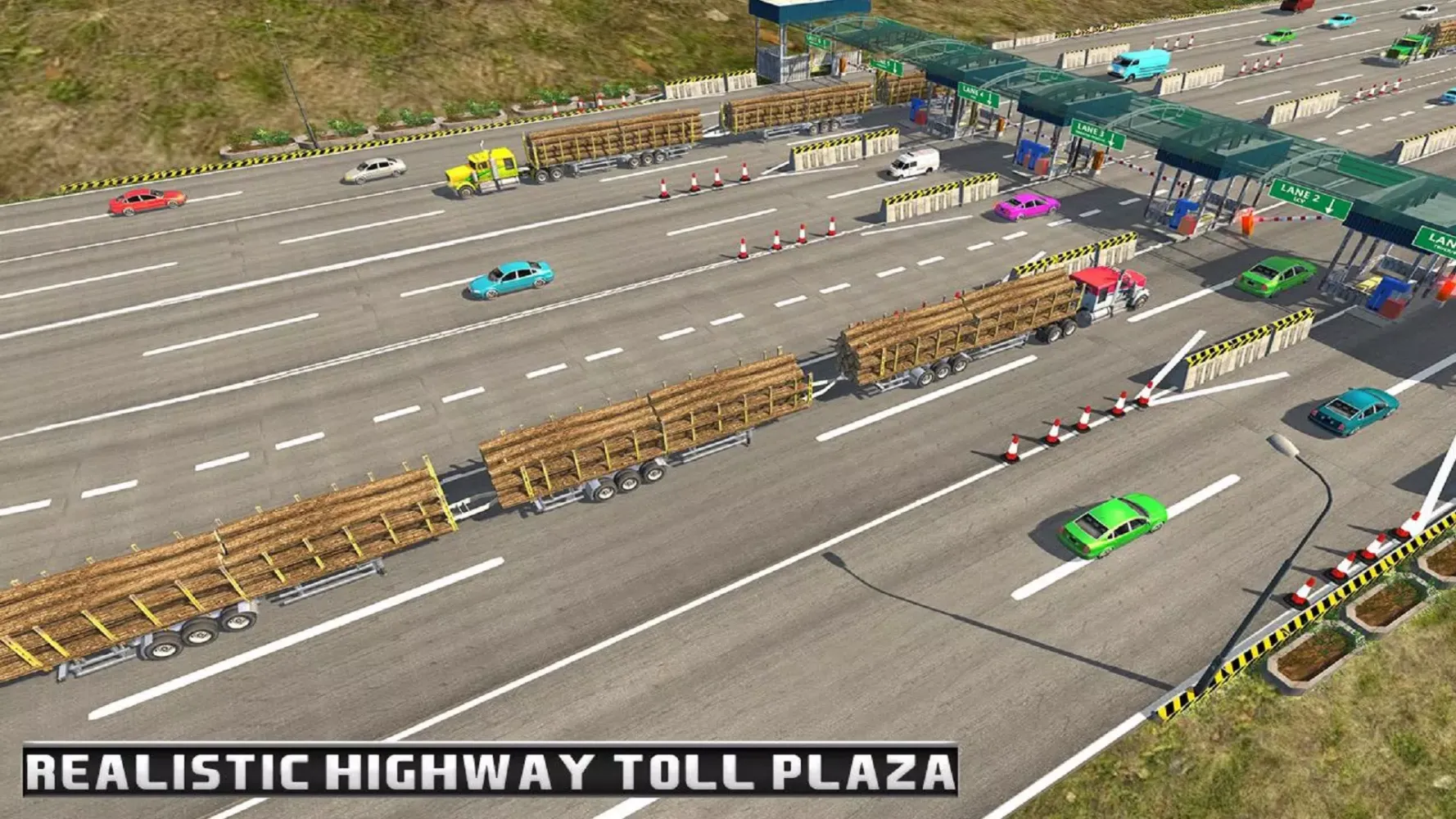 Long Trailer Truck Wood Cargo スクリーンショット