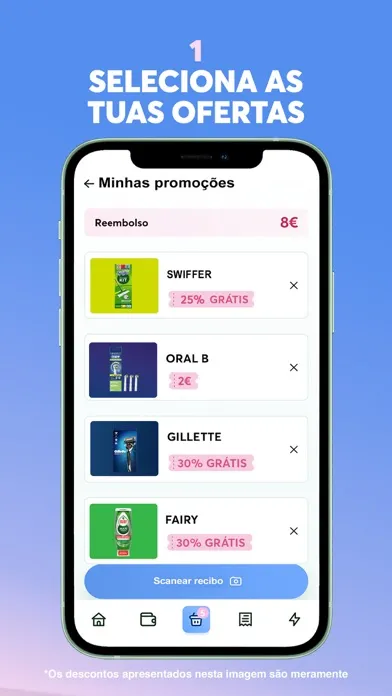 Capturas de tela do Poupar é Ganhar