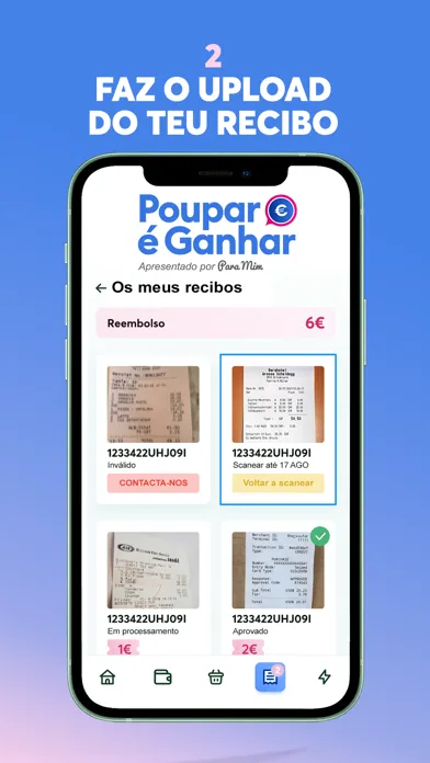 Capturas de tela do Poupar é Ganhar