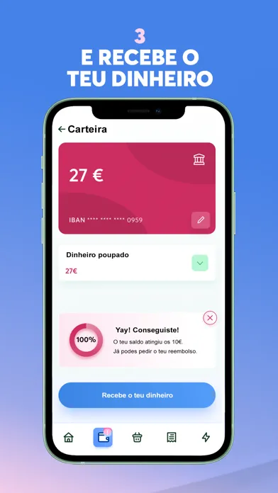 Capturas de tela do Poupar é Ganhar