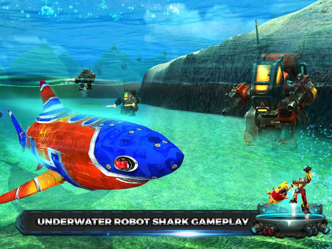 صور Shark Robot Transform war Hero iPad 