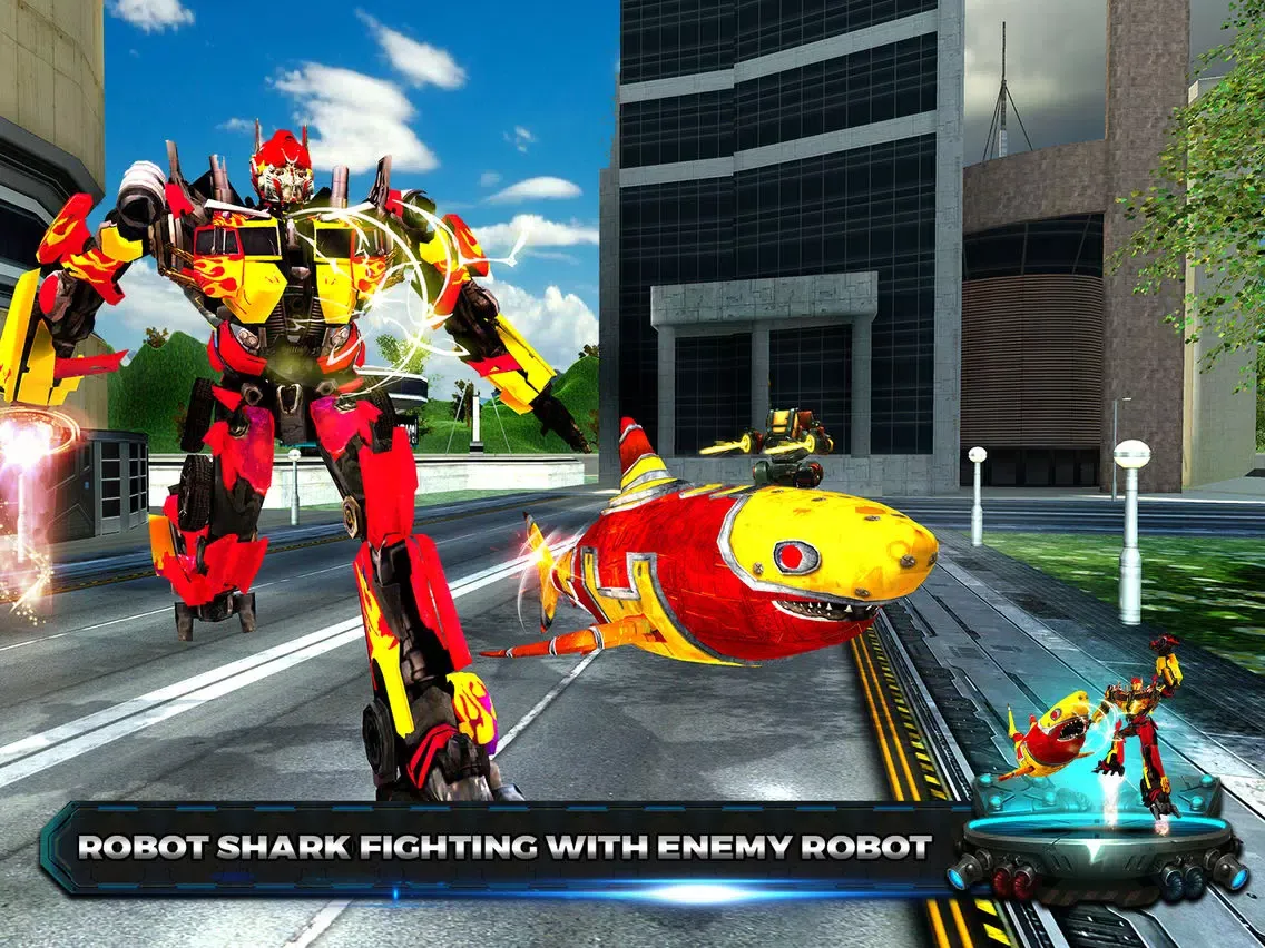 صور Shark Robot Transform war Hero iPad 