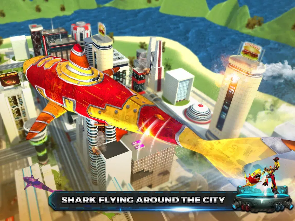 صور Shark Robot Transform war Hero iPad 
