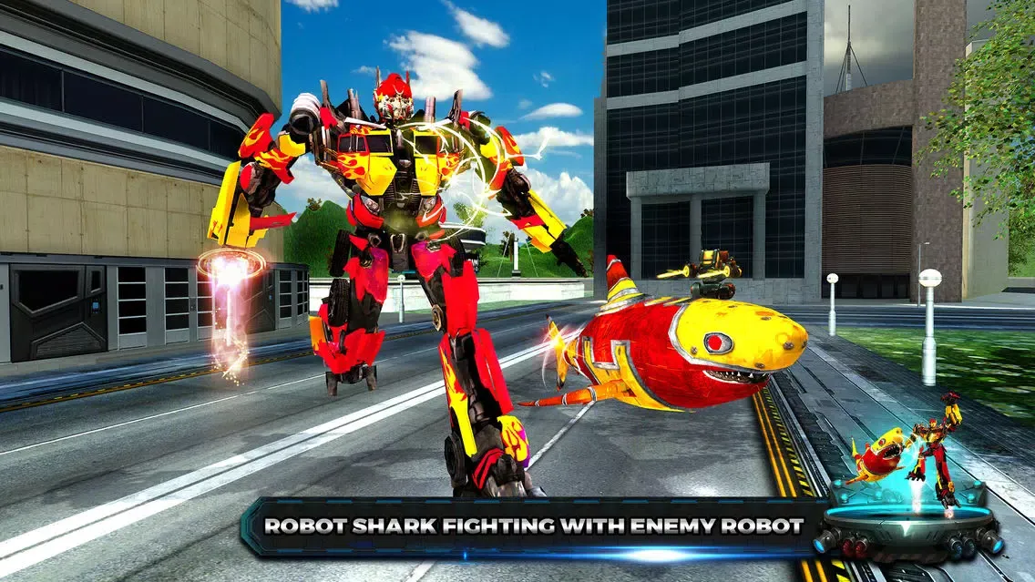 صور Shark Robot Transform war Hero