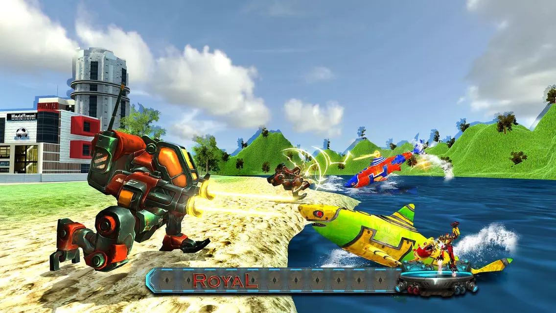 صور Shark Robot Transform war Hero