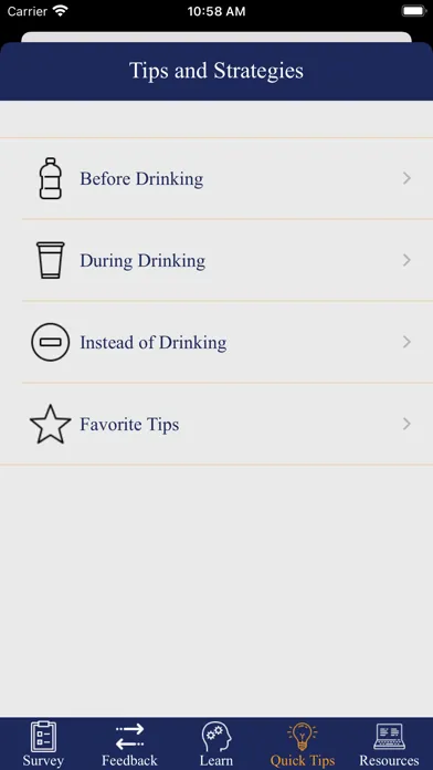 Zrzuty ekranu Alcohol Use & Misuse